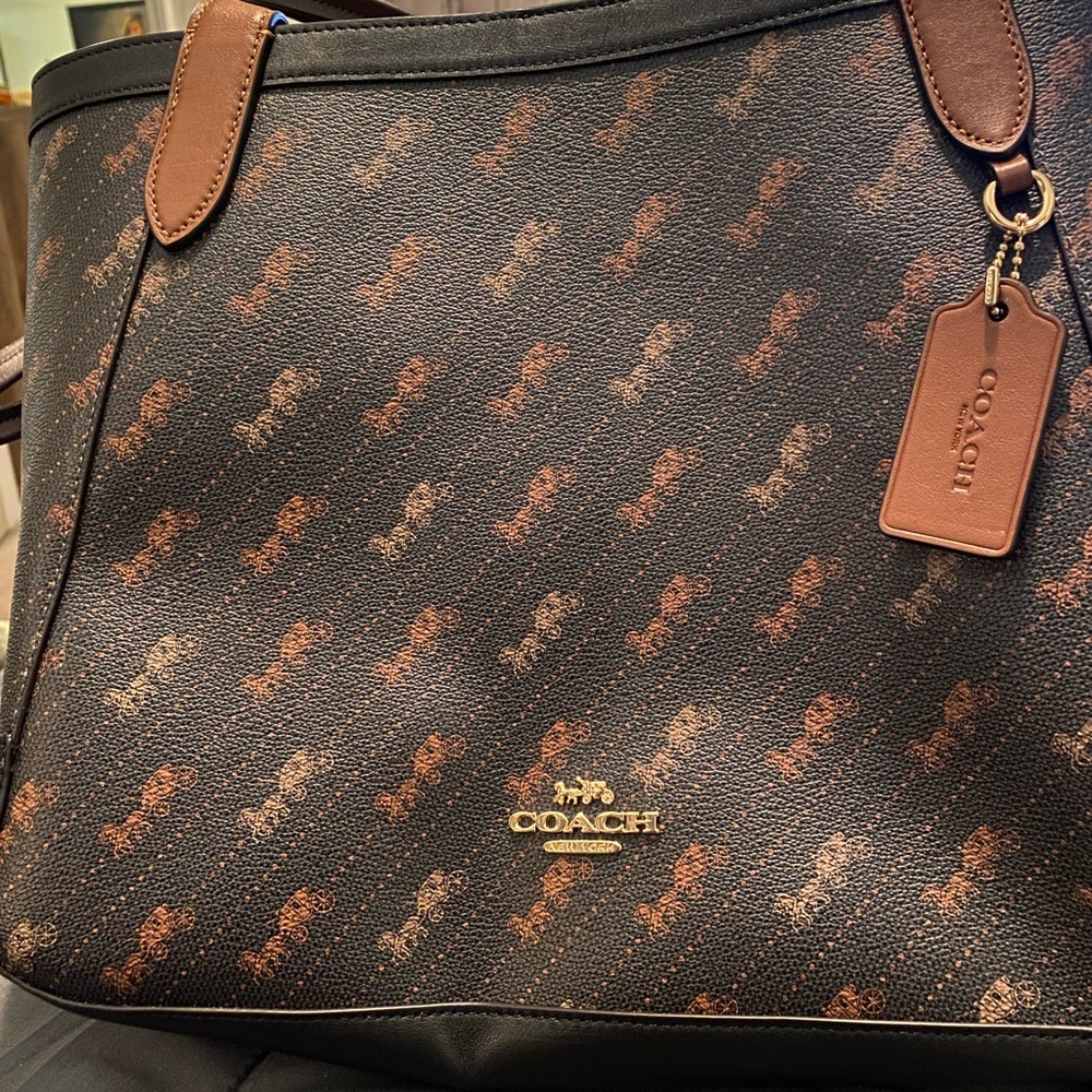 Coach Horse and Carriage Print Tote